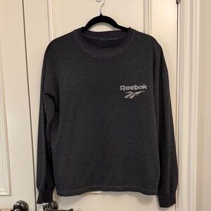 Reebok Crewneck in Dark Purple/Charcoal